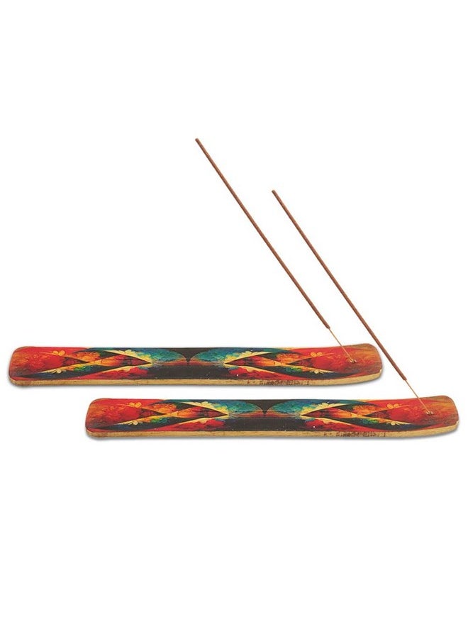 naqsh NAQSH Wooden Incense Holder Tray for Sticks - Incense Burner Holder - Insense for Table Decorations and Boho Gifts (Multi Abstract)  - Image 1