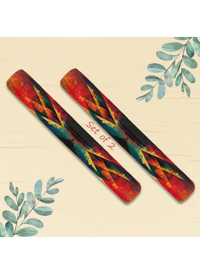 naqsh NAQSH Wooden Incense Holder Tray for Sticks - Incense Burner Holder - Insense for Table Decorations and Boho Gifts (Multi Abstract)  - Image 3