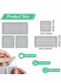 KASTWAVE Window Screen Patch Glass Fiber Self-Adhesive Screen Patch Repair Kit Durable Fiberglass Screen Repair Tape for Covering Up Door and Window Screen Hole (50 Pcs)  - Image 2