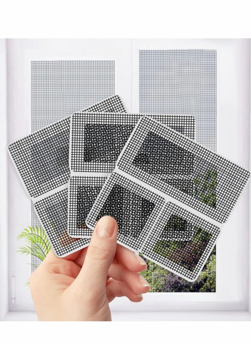 KASTWAVE Window Screen Patch Glass Fiber Self-Adhesive Screen Patch Repair Kit Durable Fiberglass Screen Repair Tape for Covering Up Door and Window Screen Hole (50 Pcs)  - Image 1