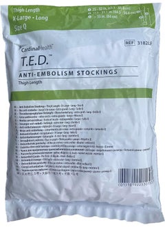 T.E.D. Anti-Embolism Stockings Thigh Length, X-Large Long, Size Q