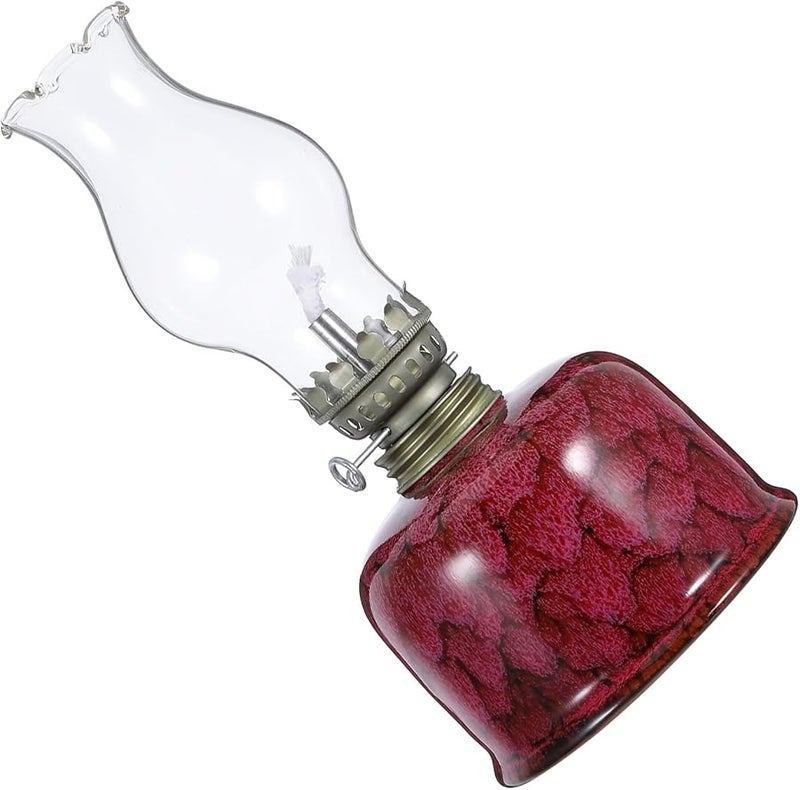 فانوس كيروسين سيراميك كلاسيكي مع كرة وحامل مدخنة ديكور منزلي كلاسيكي - Image 2