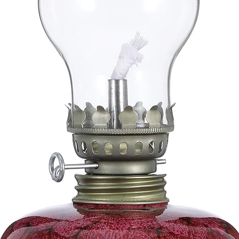 فانوس كيروسين سيراميك كلاسيكي مع كرة وحامل مدخنة ديكور منزلي كلاسيكي - Image 4