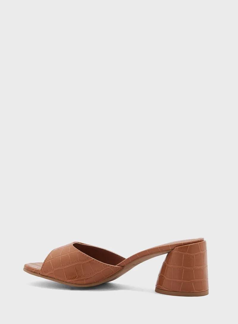 FYOR Block Mid Heel Sandals