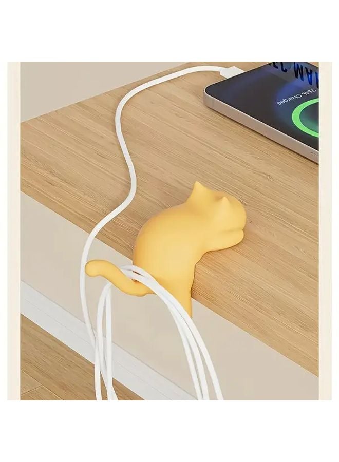 Pink Cat Wall Mounted Hook Durable Plastic Storage Desk Office Dorm Home Workspace Organizer - Image 2