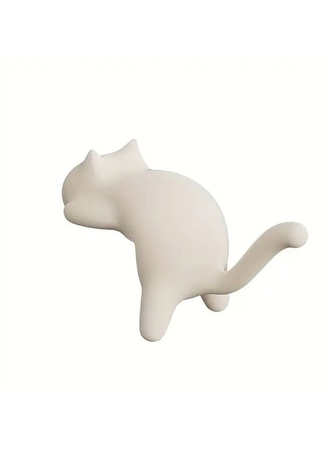 Pink Cat Wall Mounted Hook Durable Plastic Storage Desk Office Dorm Home Workspace Organizer - Image 3