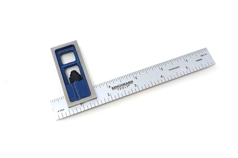 Benchmark Tools 106608 6” Woodworking Precision Double Square 1/8” and 1/16” Graduations Accurate to +/- 0.002 inch Over Length of Hardened Stainless Steel Blade - Image 3