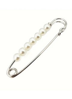 Rozino Faux Pearl Waist Pin Scarf Safety Hijab Clip Shawl Buckle Pin Brooch Sweater Pins Brooches For Women  - Image 4