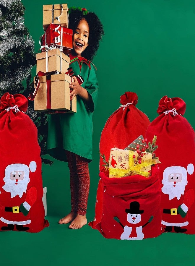 APSAMBR®- 2 Pcs Christmas Santa Drawstring Gift Bag, Reusable Candy Bags for Festival,Party Candy Bag for Xmas Christmas Party - Image 5