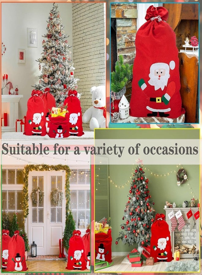 APSAMBR®- 2 Pcs Christmas Santa Drawstring Gift Bag, Reusable Candy Bags for Festival,Party Candy Bag for Xmas Christmas Party - Image 4