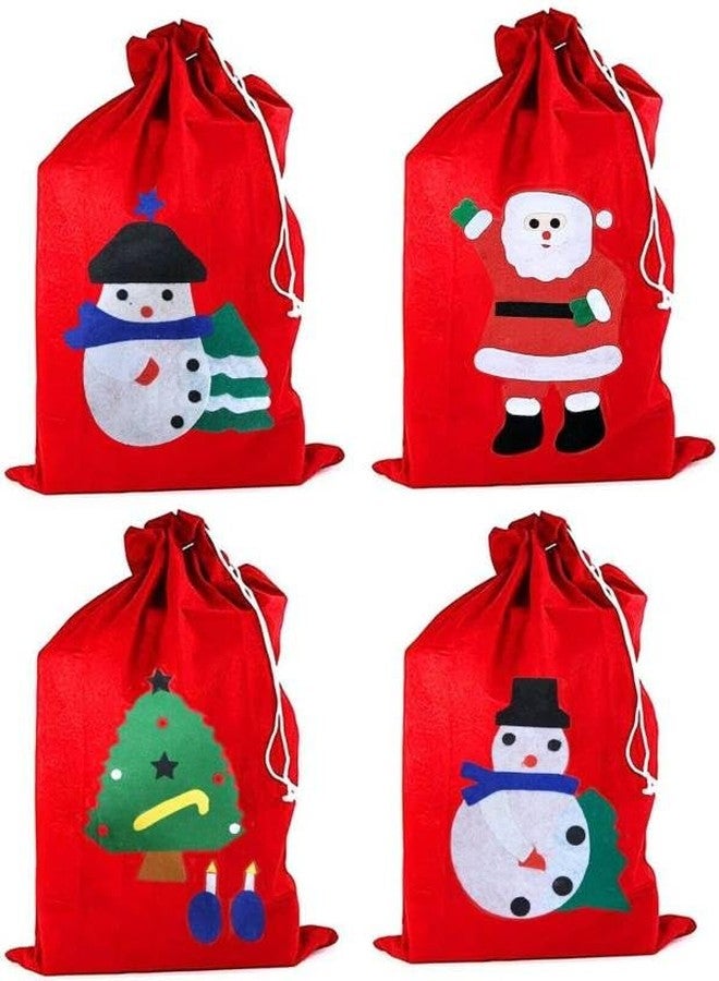 APSAMBR®- 2 Pcs Christmas Santa Drawstring Gift Bag, Reusable Candy Bags for Festival,Party Candy Bag for Xmas Christmas Party - Image 1
