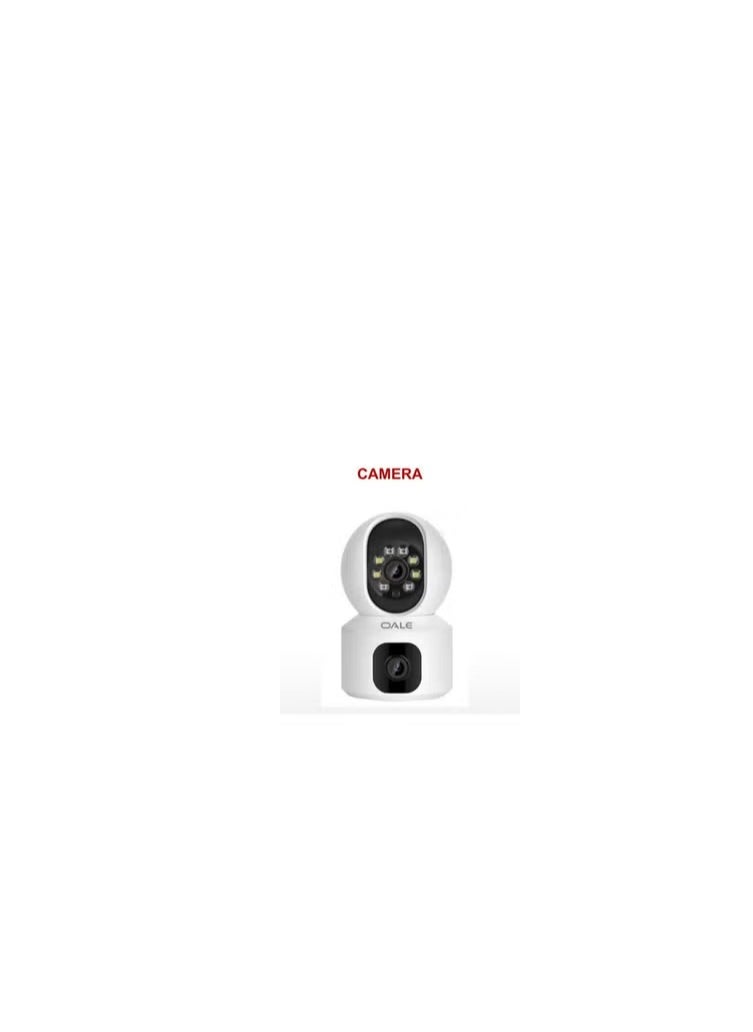 OALE iHome 03 Security Camera Dual Track Audio Support Night Vision Motion Detect Security Camera 360 Full View Two Way Real Time Voice Calling Camera White  - Image 2