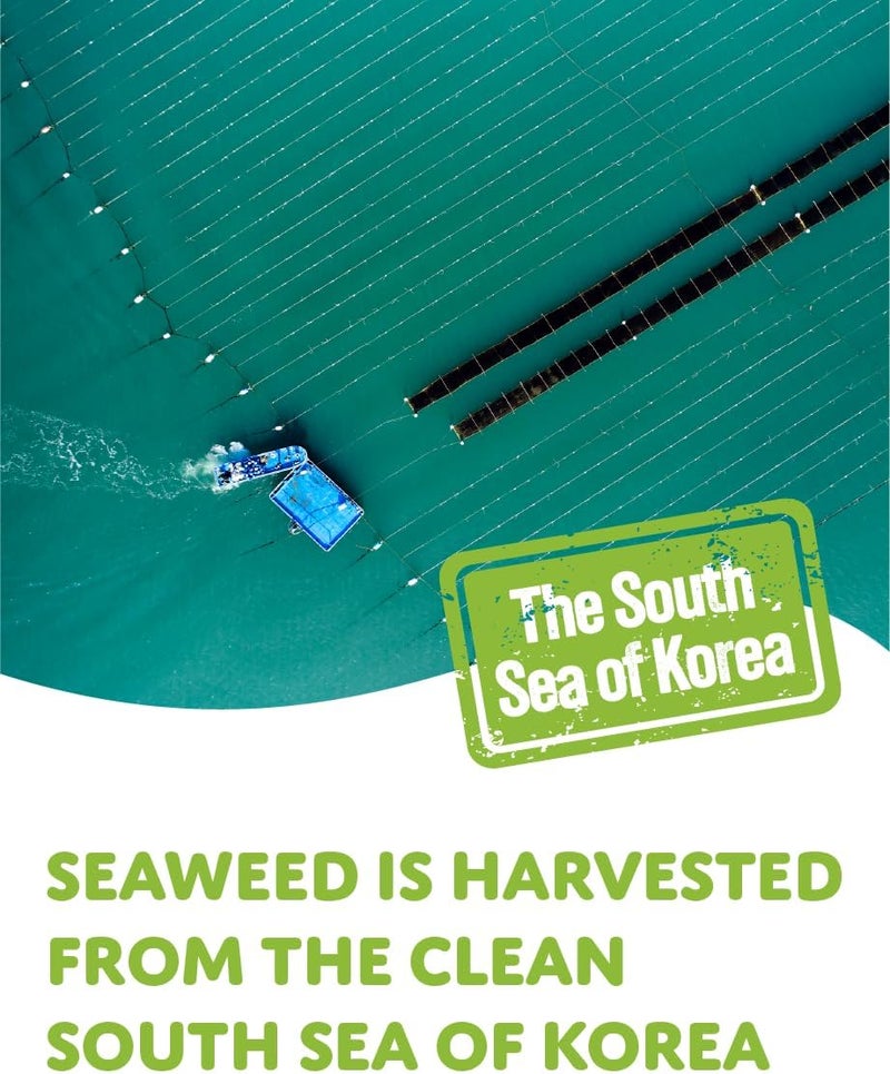 40 Count Organic Roasted Korean Seaweed Sheets - Keto Vegan Gluten Free Snack - Image 5