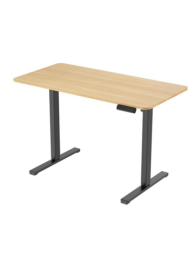 Flexispot Essential Standing Desk, FLEXISPOT Height Adjustable Standing Desk with Memory Controller, 120*60cm desktop, Electric Sit Stand Desk for Home and Office, Black & Maple - Image 1