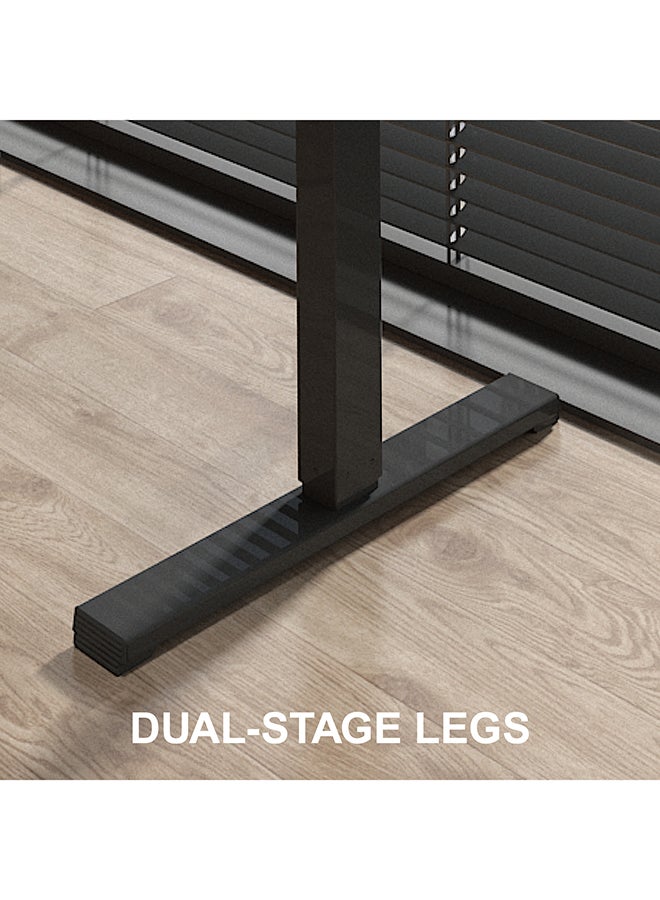 Flexispot Essential Standing Desk, FLEXISPOT Height Adjustable Standing Desk with Memory Controller, 120*60cm desktop, Electric Sit Stand Desk for Home and Office, Black & Maple - Image 5