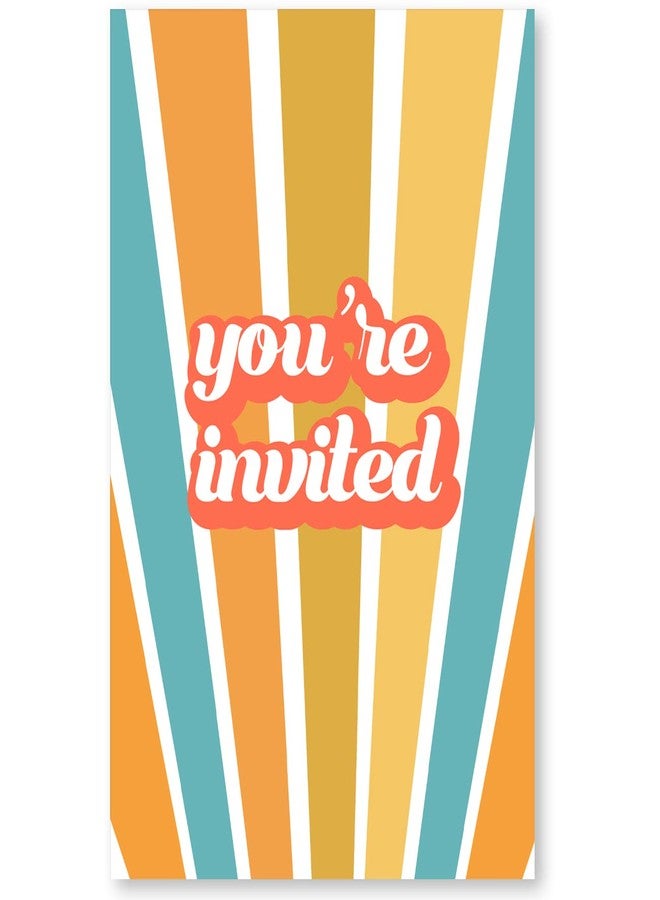 Soiceu Retro Sunshine Baby Shower Party Invitations with Envelopes Set of 20 Yellow Here Come the Son Sunshine Baby Shower Party Invites - Image 2