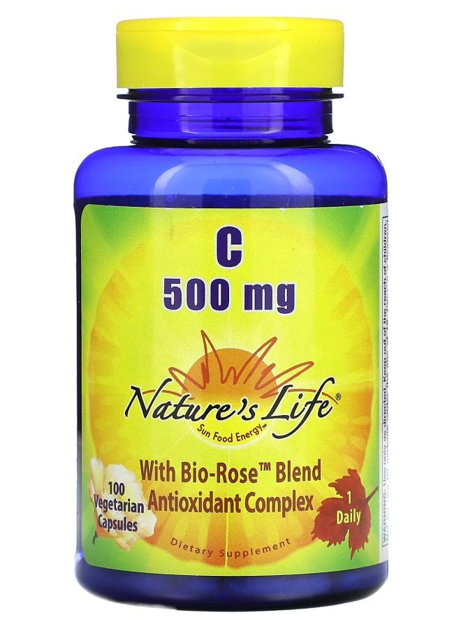 Nature's Life Vitamin C 500 mg 100 Vegetarian Capsules