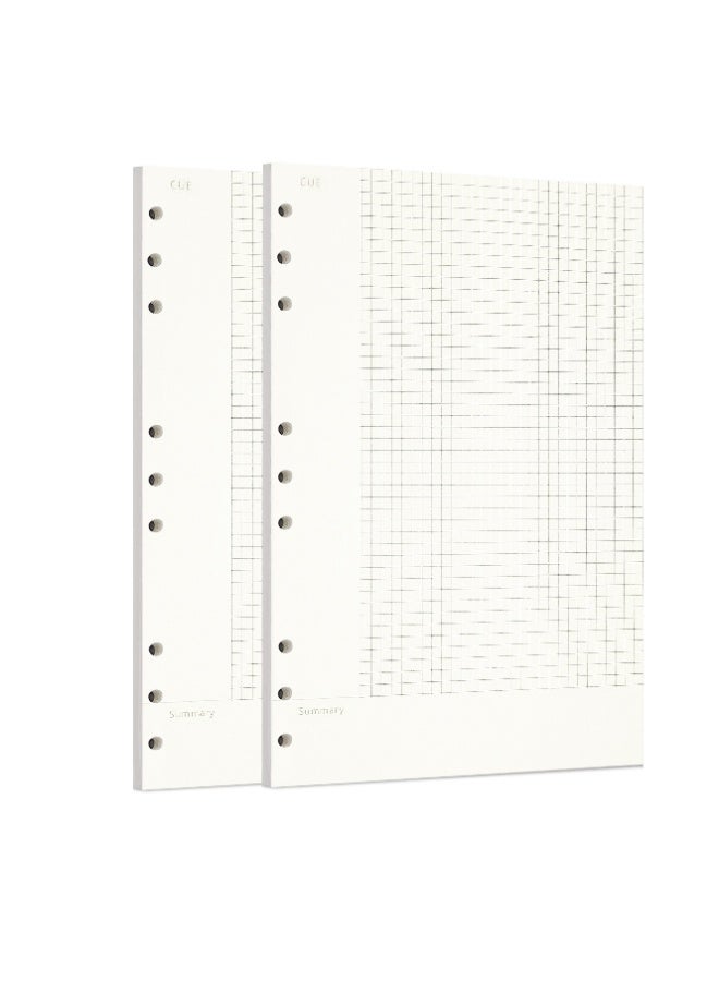 Zelten 2 Pack B5 90 Sheets/180 Pages Connell Loose Leaf Punched Paper Refills Paper for 9 Hole Binder Personal Organizer Diary Notebook Refillable Planner - Image 1