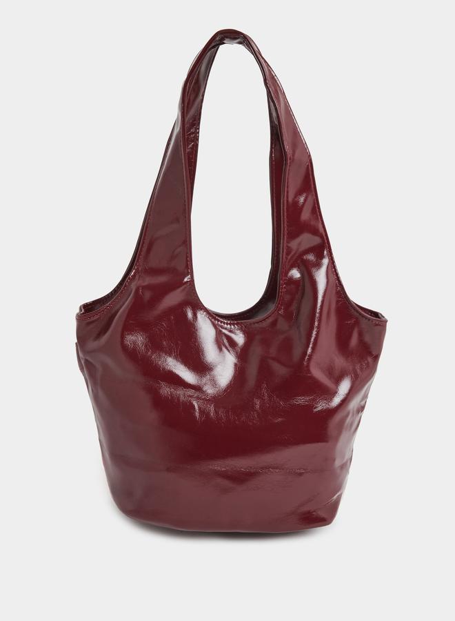 ستايلي حقيبة كتف جلدية مرصعة بالمسامير - Image 3