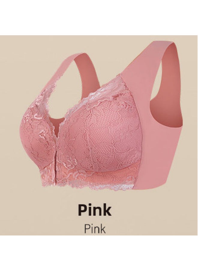 Front Buckle Plus Size Wireless Lace Bra Big Chest Small Comfortable Breathable Women's Underwear Manufacturer Batch