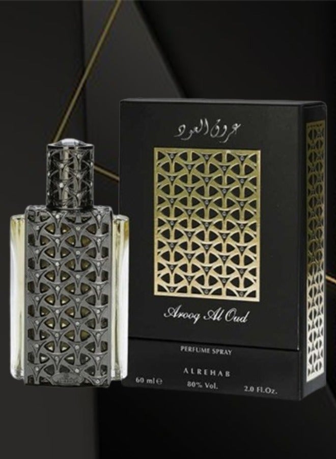Alrehab 9 Pieces Arooq Al Oud Perfume 60ml EDP - Image 2