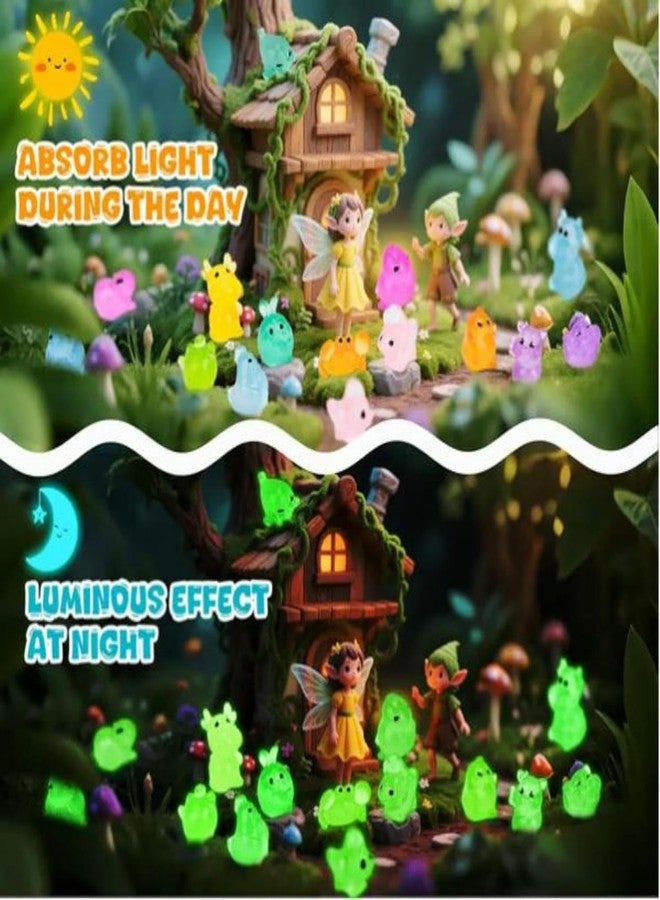 Treayes Mini Glow in The Dark Animal Resin Models, Mystery Resin Animals Blind Bag, Mini Luminous Farm Ocean Figures, Animal Miniatures for Fairy Garden Accessories, Random Design (50pcs) - Image 4