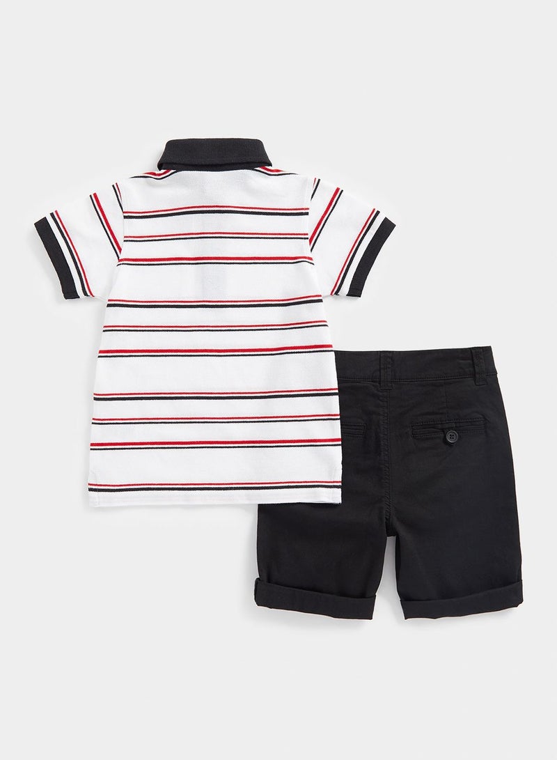 mothercare Polo Shirt and Shorts Set  - Image 2