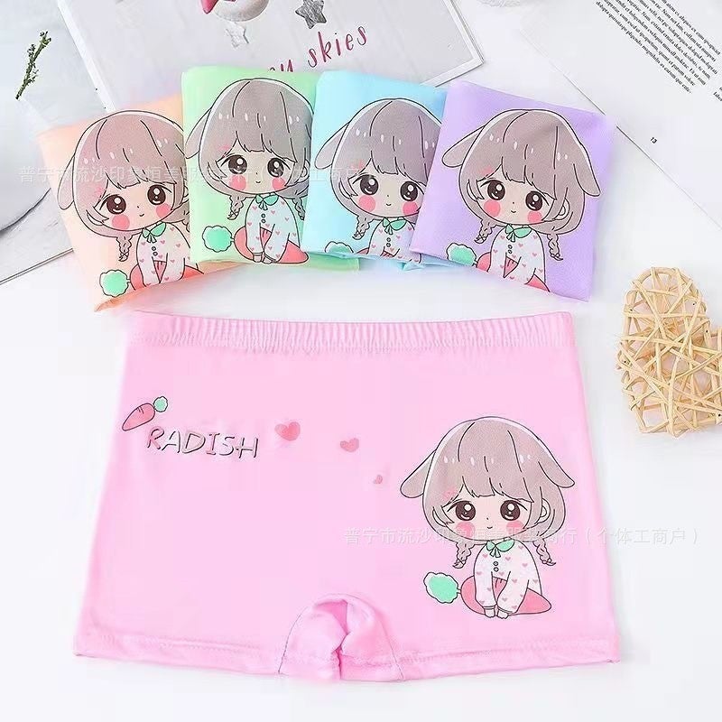 Childrens underwear cute cartoon printing childrens boxer shorts foreign trade cross-border boys and girls boxer shorts wholesale Cute girl#Mixed colors 