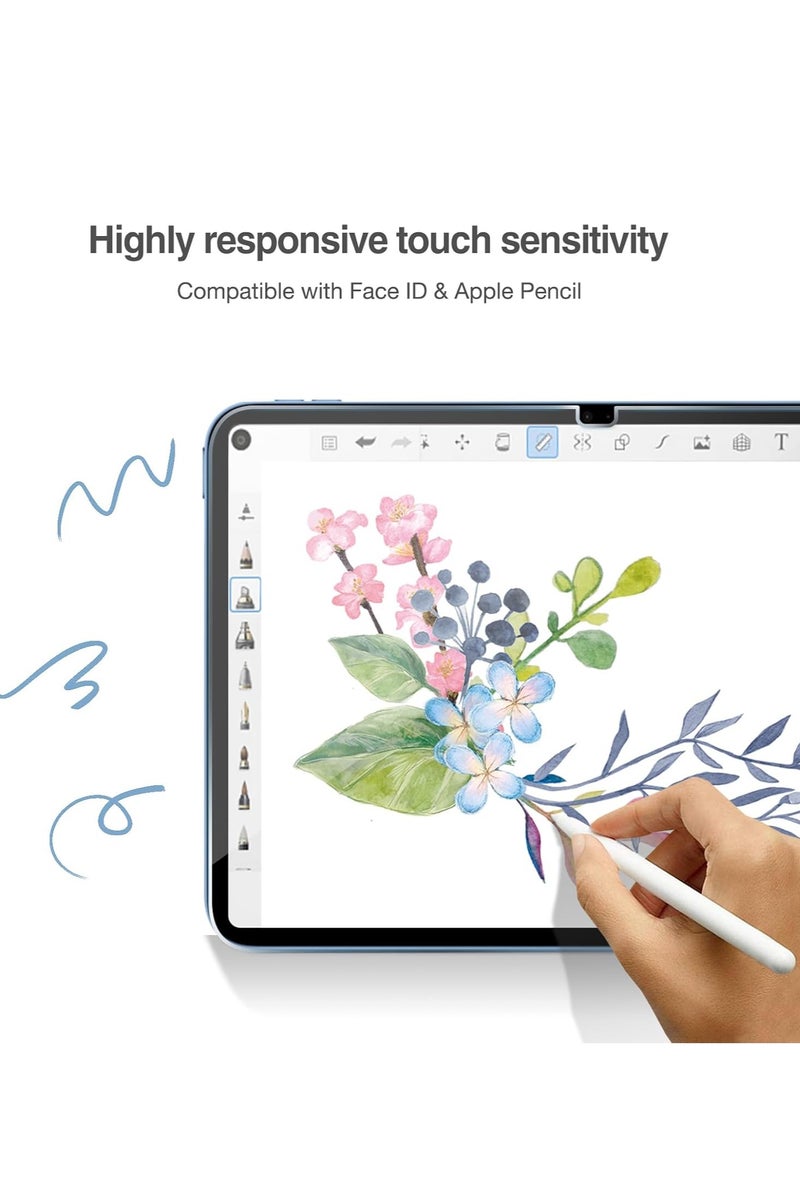 2 Pcs iPad A16 2025 11th Generation 11-inch Screen Protector, 9H Tempered Glass Screen Protector for iPad A16 2025 11th Generation, Full Coverage Bubble-Free Tempered Film, Anti-Scratch Film - Image 4