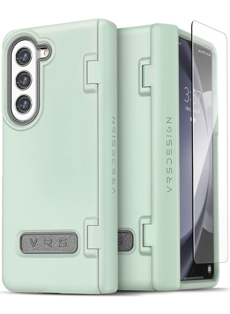 VRS Design Terra Guard Modern Samsung Galaxy Z Fold 5 Case Cover (2023) with Front Screen Protector - Marine Green - Image 1