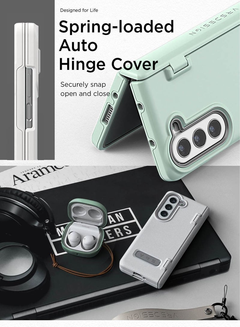 VRS Design Terra Guard Modern Samsung Galaxy Z Fold 5 Case Cover (2023) with Front Screen Protector - Marine Green - Image 2