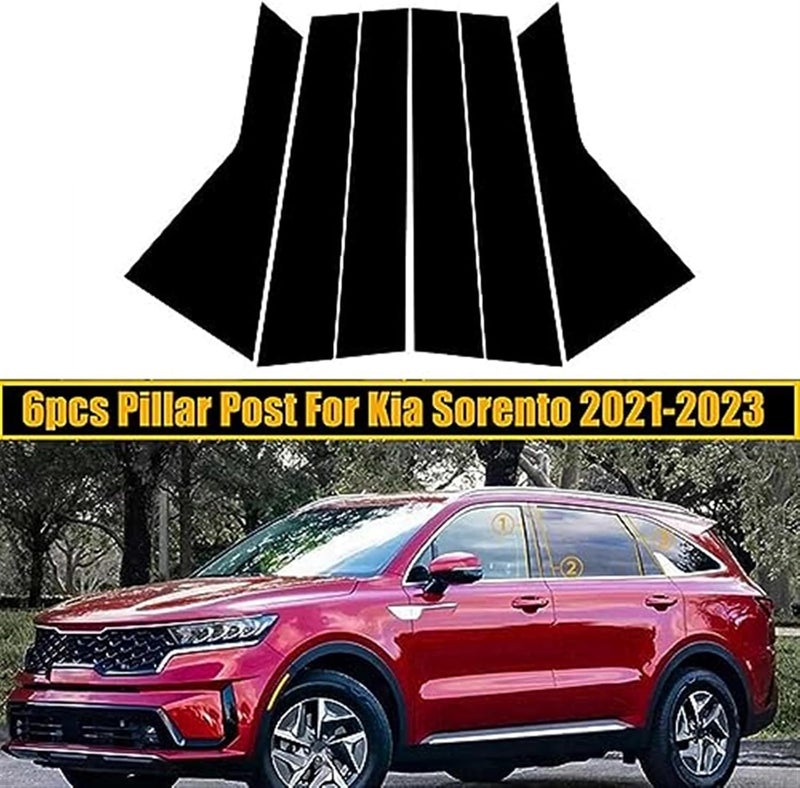 Black Pillar Posts for Kia Sorento - Image 4