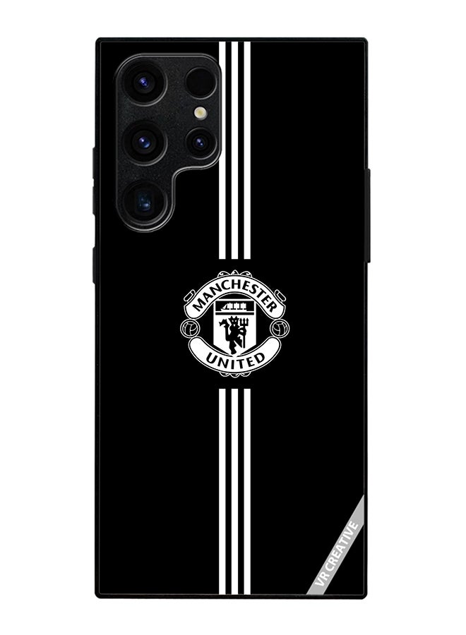غطاء حماية لهاتف سامسونج جالاكسي S25 ألترا بتصميم مانشستر يونايتد متعدد الألوان