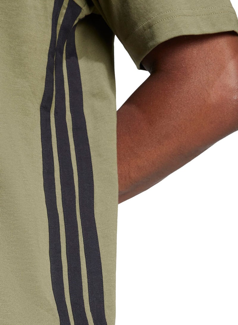 Adidas Essential 3 Stripe Single Jersey T-Shirt - Image 3