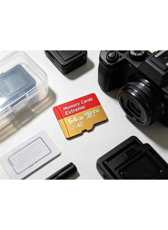 64GB high-end storage card, microSDXC type, supports full HD video, suitable for smartphones, dashcam, action cameras and surveillance cameras. - Image 2