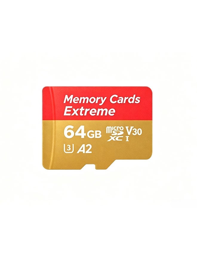 64GB high-end storage card, microSDXC type, supports full HD video, suitable for smartphones, dashcam, action cameras and surveillance cameras. - Image 1