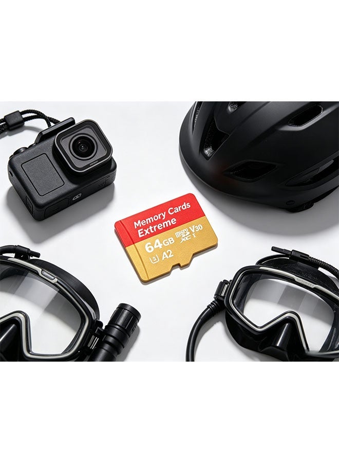 64GB high-end storage card, microSDXC type, supports full HD video, suitable for smartphones, dashcam, action cameras and surveillance cameras. - Image 5