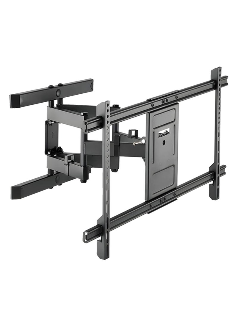 Ceiling-mounted TV bracket with full-motion support for large screens from 32 to 80 inches, model SG-834. Compatible with LCD, LED, OLED, and 4K displays, it features VESA support up to 800x800, fully adjustable tilt and swivel functionality, and a weight capacity of up to 75 kg.