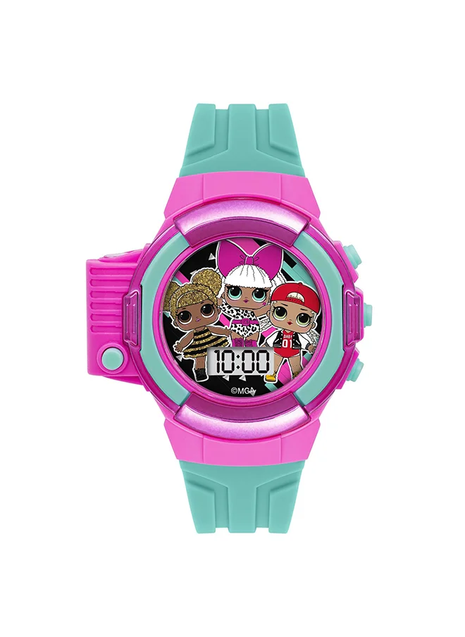 Disney Girls Digital Round Shape Silicone Wrist Watch - LOL4489 - 42 Millimeter