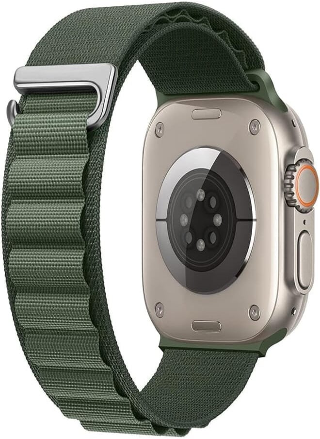 Generic Trail/Alpine Loop Nylon Band Compatible with Apple Watch Ultra 2/Ultra Band 49mm 45mm 44mm 42mm, Adjustable with Metal C-Hook Strap for iWatch Ultra Series 9/8/7/6/5/4/3/2/1/SE2/SE 