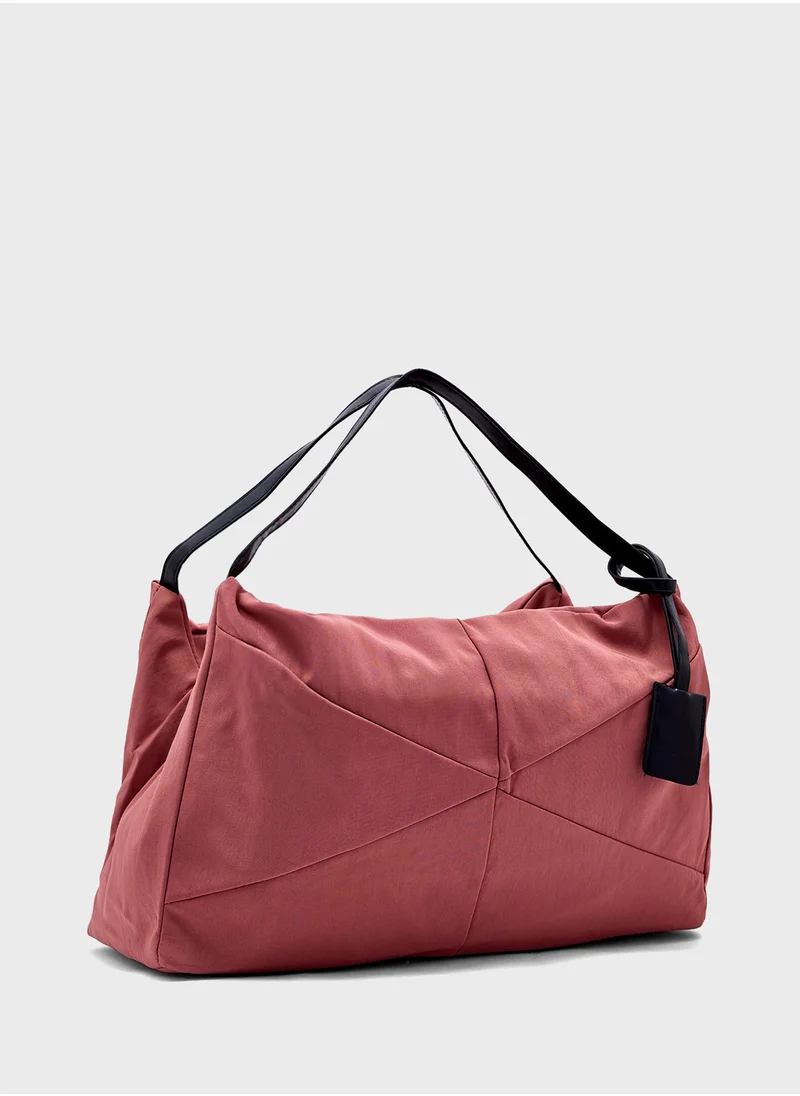 جينجر Panel Detail Slouchy Shopper Bag