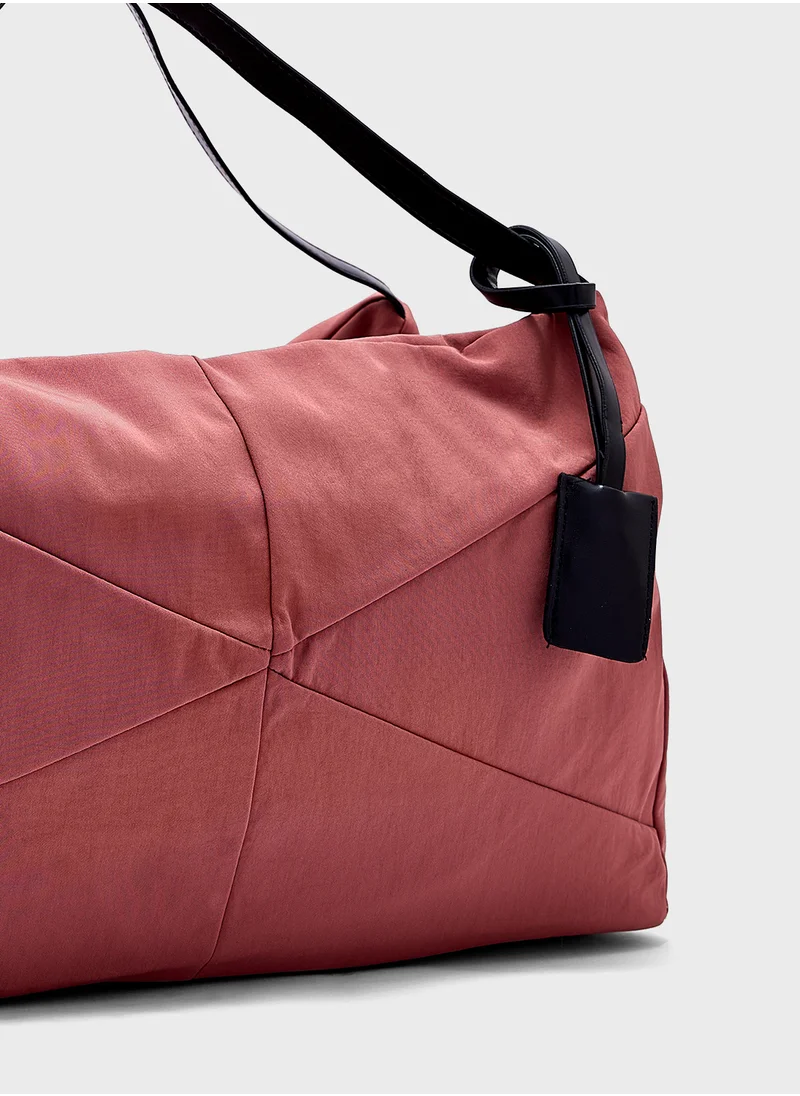 جينجر Panel Detail Slouchy Shopper Bag