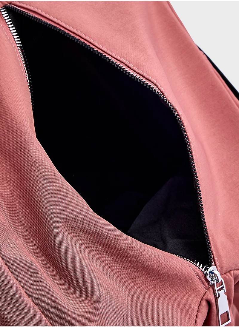 جينجر Panel Detail Slouchy Shopper Bag