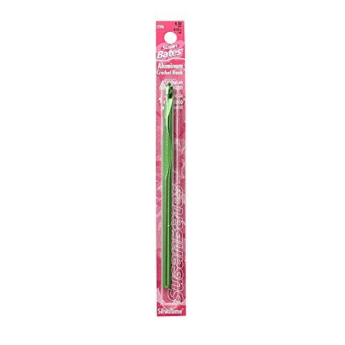 Susan Bates 5-1/2-Inch Silvalume Aluminum Crochet Hook, 6.5mm, Green - Image 5
