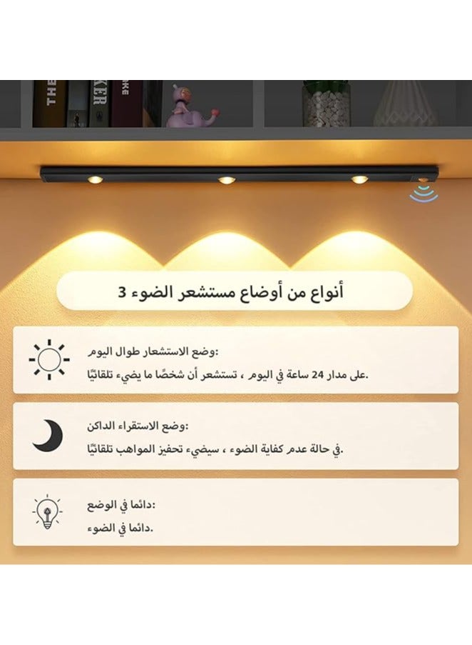 عام ضوء خزانة مجسم LED، إضاءة خزانات تحت الشاشة، إضاءة طاولة طعام ليلية لاسلكية بشاحن USB قابل لإعادة الشحن، ضوء مدفوع ببطارية، ضوء LED لخزانات الدرج والأخشاب والخزائن. - Image 3