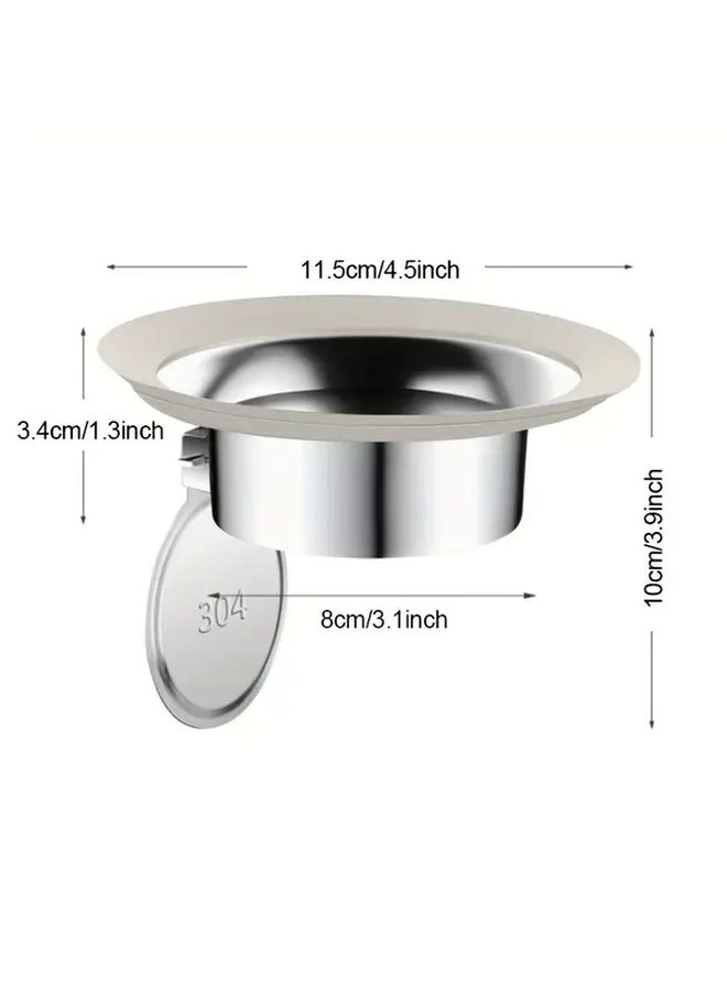Large Stainless Steel Toilet Odor Proof Drain Stopper 3 Pack Anti Odor Backflow Preventer Plug - Image 3