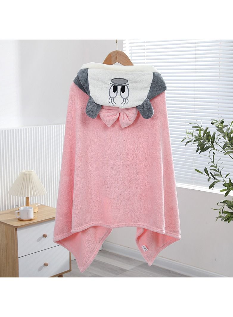 Loquat With Hood Coral Fleece Cloaks Bath Towels