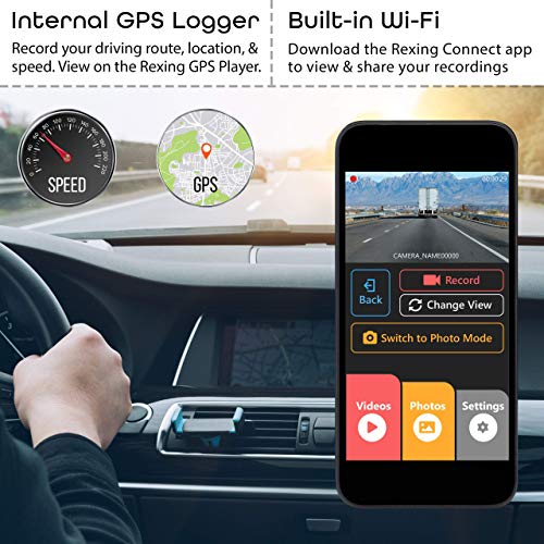 Rexing V3 Dual Camera Front and Inside Cabin Full HD 1080p with WiFi and Built-in GPS - Image 5