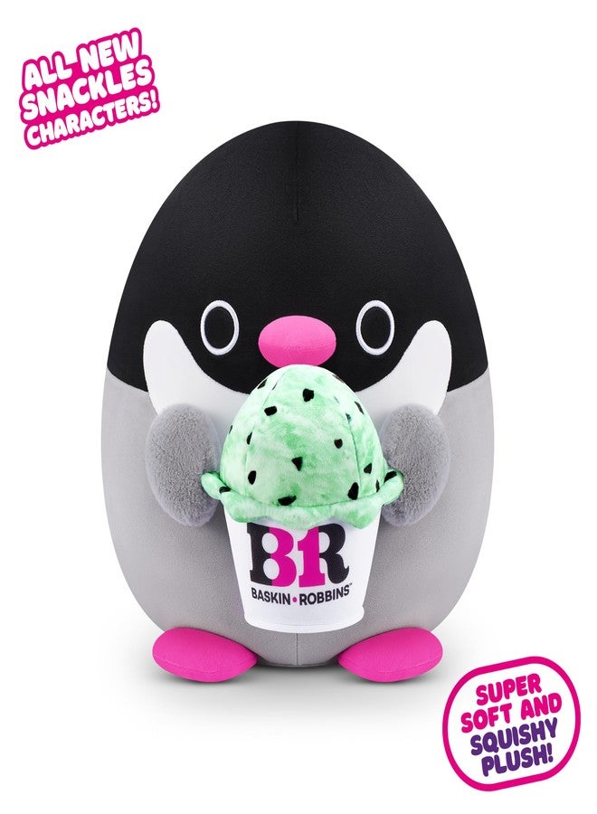 Snackles Series 2 Penguin & Baskin-Robbin 8 Inch Plush by ZURU, Ultra Soft Plush, Collectible Plush with Real Licensed Brands, Stuffed Animal, Giftable - Image 2