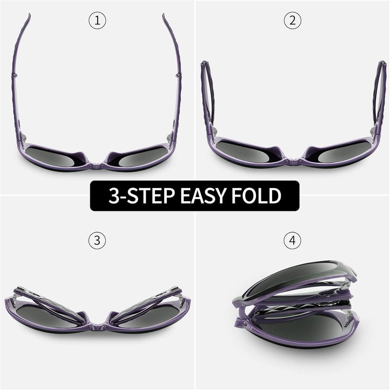 Joopin Big Womens Sunglasses Polarized Trendy Sun Glasses Large Rectangle UV Protection Rhinestone Sunnies - Image 4